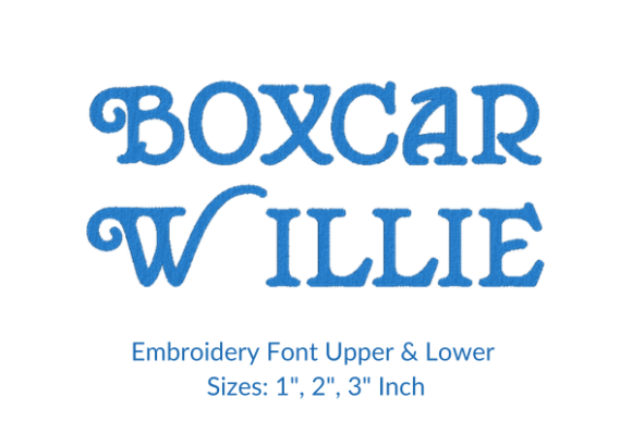 Boxcar Willie Font: A Versatile Embroidery Design