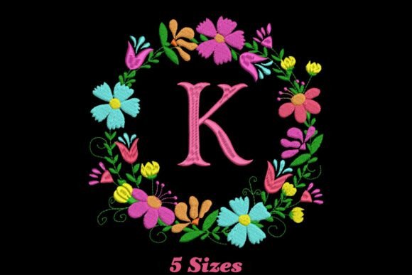 Charming Flower Alphabet Letter K for Seasonal Decor