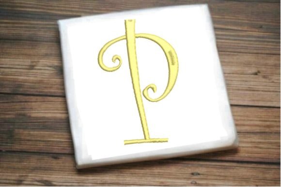 Elegant P Monogram for Seasonal Embroidery