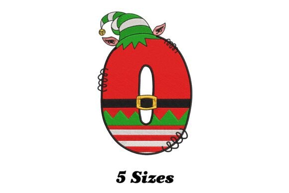 Elf Letter O Christmas: A Festive Embroidery Delight