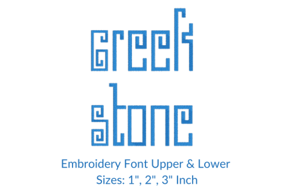 Exploring Greek Stone Font Embroidery Design