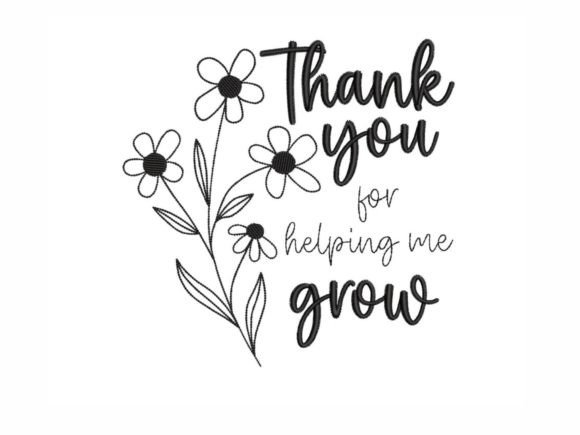Grow: A Charming Floral Embroidery Design