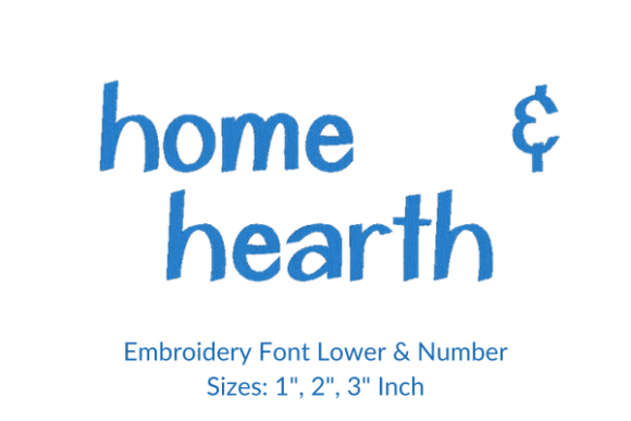 Home and Hearth Font: A Versatile Embroidery Design