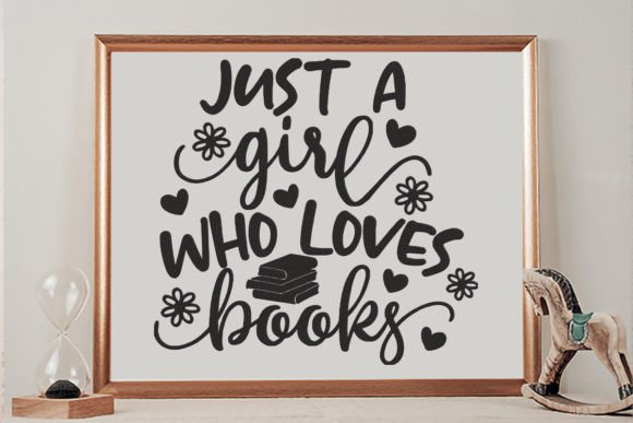 Just a Girl Who Loves Books: A Charming Embroidery Design