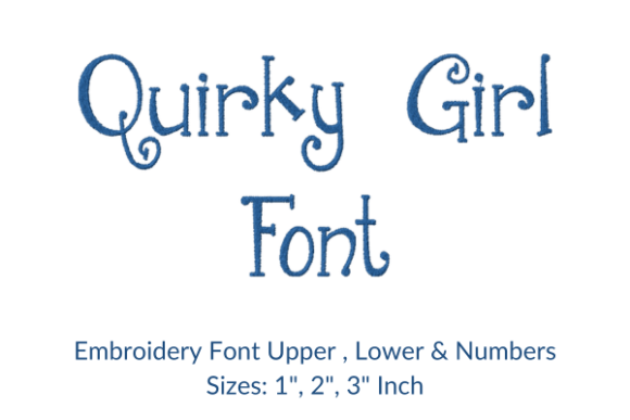Quirky Girl Font: A Perfect Embroidery Design