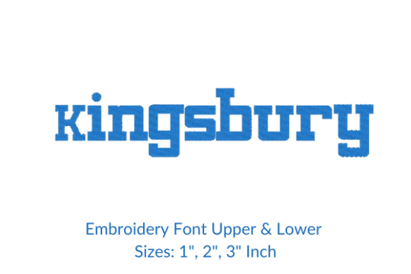 Reviewing Kingsbury Font for Sweatshirt Embroidery