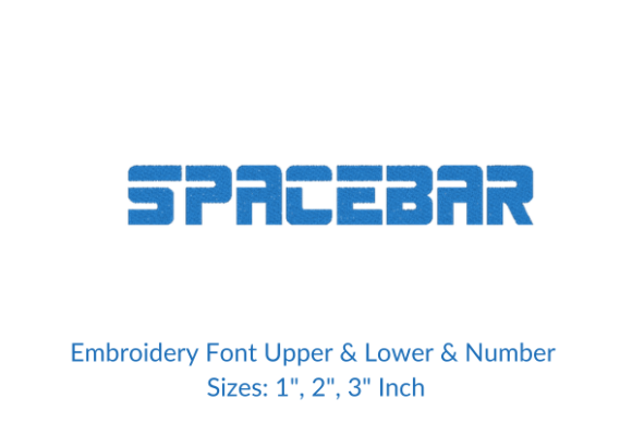 Space Bar Font: A Versatile Embroidery Design