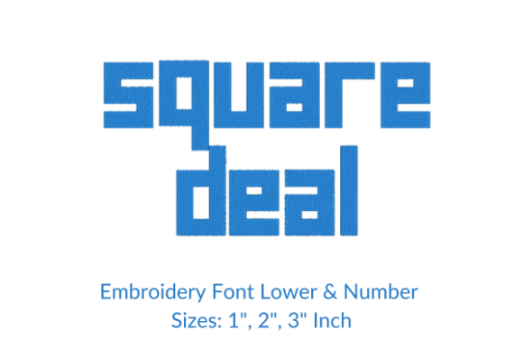 Square Deal Font: Perfect for Seasonal Embroidery
