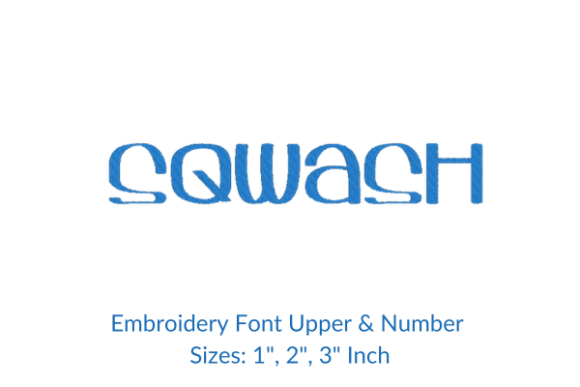 Sqwash Font Embroidery Design: A Festive Touch