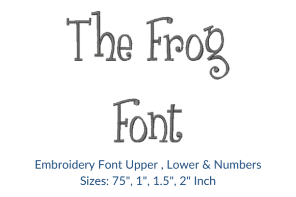 The Frog Font Embroidery Design: A Charming Touch